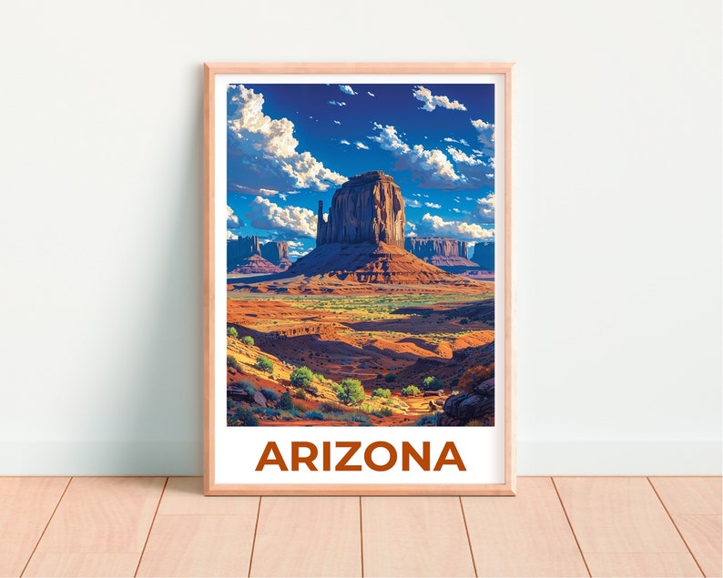 Arizona Travel Poster, Arizona Wall Art, Arizona Print, Arizona Poster, Desert Poster, Nature Poster
