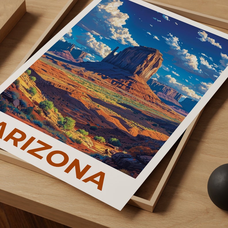 Arizona Travel Poster, Arizona Wall Art, Arizona Print, Arizona Poster, Desert Poster, Nature Poster