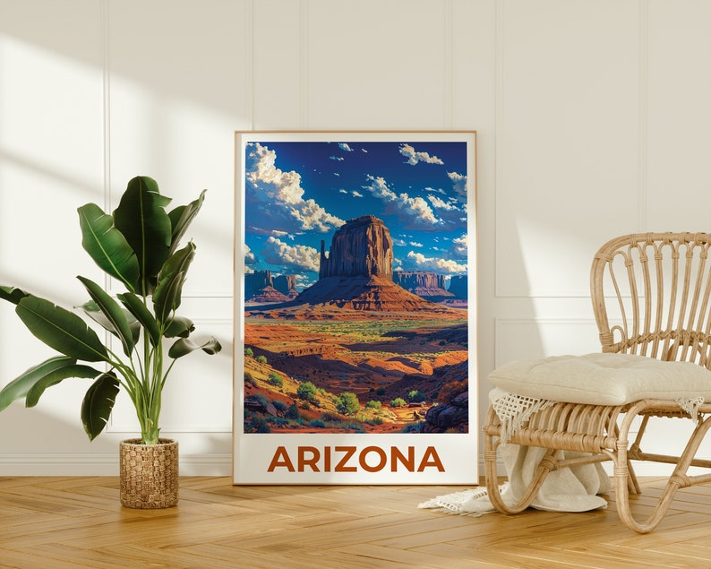 Arizona Travel Poster, Arizona Wall Art, Arizona Print, Arizona Poster, Desert Poster, Nature Poster