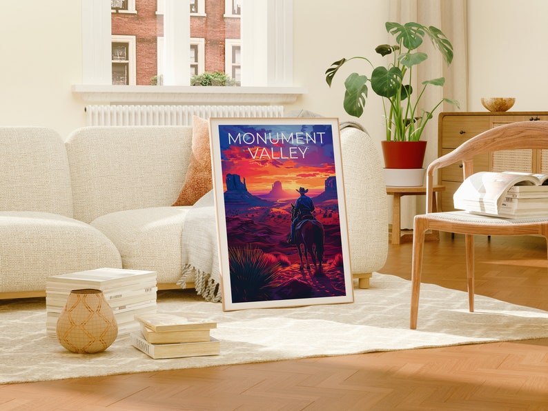 Monument Valley Poster, Monument Valley Print, Arizona Poster, Arizona Print, Monument Valley Travel Poster, Horse Poster, Arizona Art
