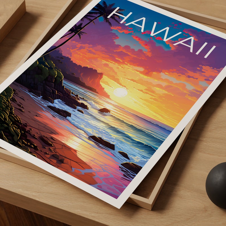 Hawaii Travel Poster, Maui Wall Art, Maui Print, Hawaii Poster, Island Poster, Beach Poster, Hawaii Print