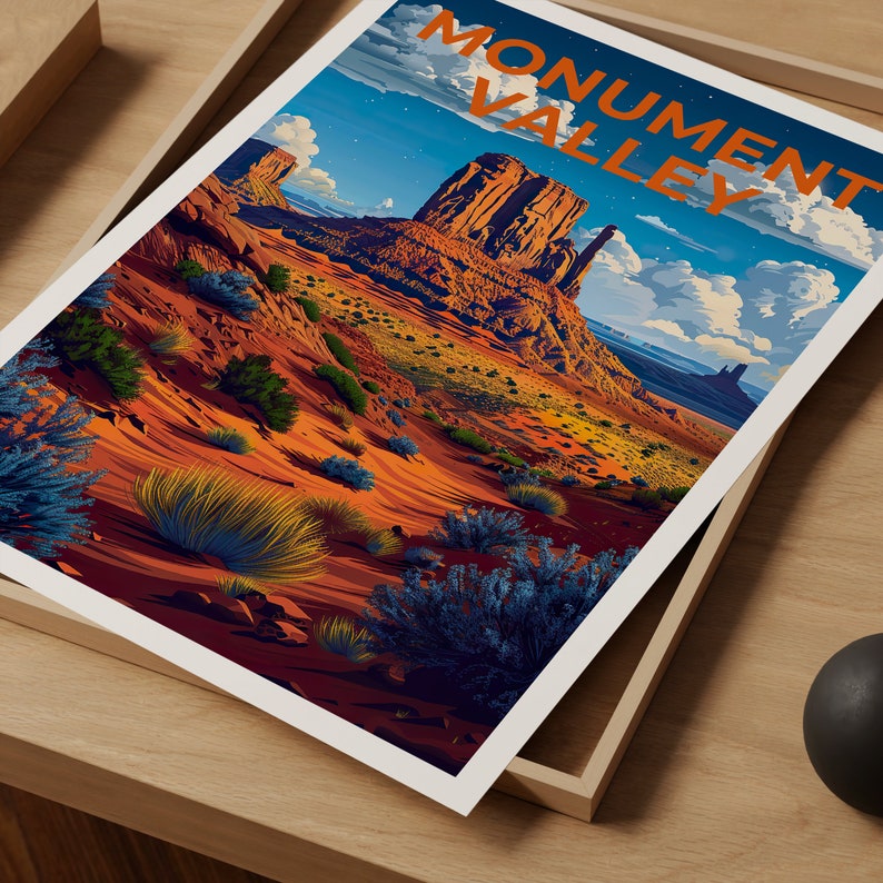 Monument Valley Poster, Monument Valley Print, Arizona Art, Arizona Print, Monument Valley Travel Poster, Arizona Art, Hiking Gift