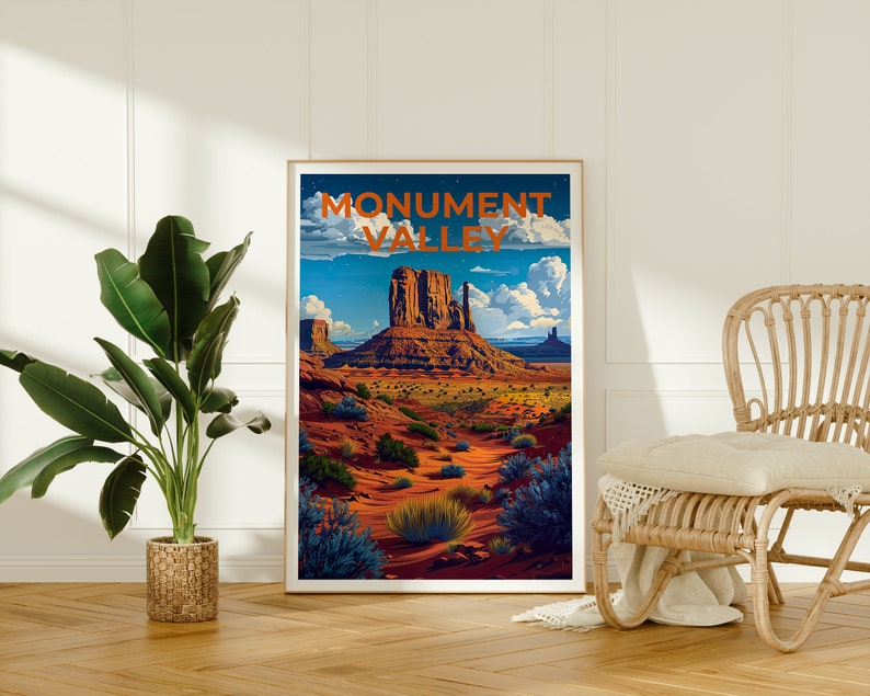 Monument Valley Poster, Monument Valley Print, Arizona Art, Arizona Print, Monument Valley Travel Poster, Arizona Art, Hiking Gift