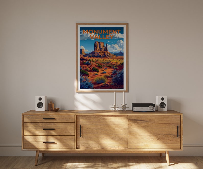 Monument Valley Poster, Monument Valley Print, Arizona Art, Arizona Print, Monument Valley Travel Poster, Arizona Art, Hiking Gift