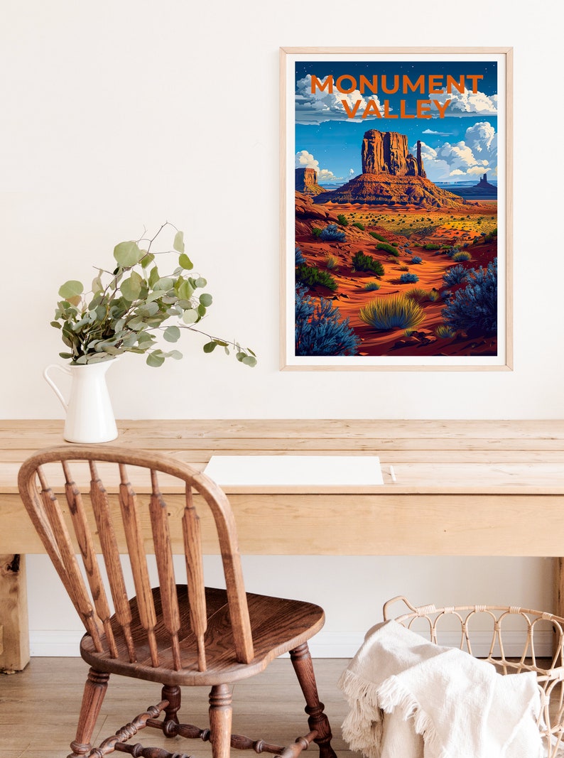 Monument Valley Poster, Monument Valley Print, Arizona Art, Arizona Print, Monument Valley Travel Poster, Arizona Art, Hiking Gift