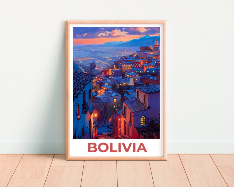 Bolivia Travel Poster, Bolivia Wall Art, Bolivia Print, Bolivia Poster, South America Poster