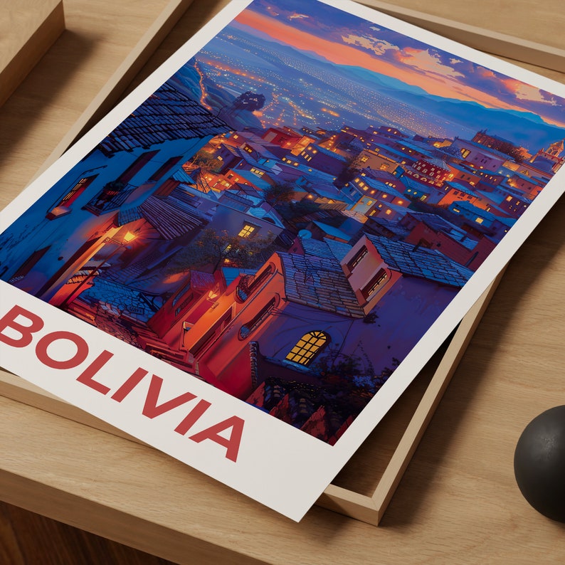 Bolivia Travel Poster, Bolivia Wall Art, Bolivia Print, Bolivia Poster, South America Poster