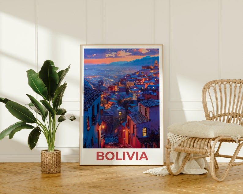 Bolivia Travel Poster, Bolivia Wall Art, Bolivia Print, Bolivia Poster, South America Poster