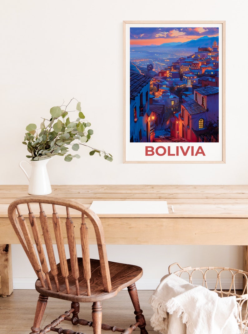 Bolivia Travel Poster, Bolivia Wall Art, Bolivia Print, Bolivia Poster, South America Poster
