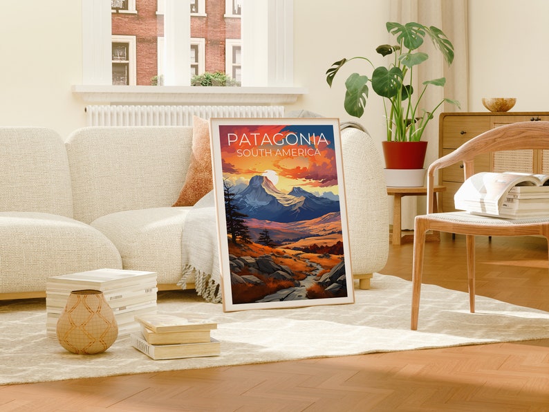 Patagonia Travel Poster, Argentina Wall Art, Chile Print, Patagonia Poster, Argentina Poster, Chile Poster, Patagonia Art