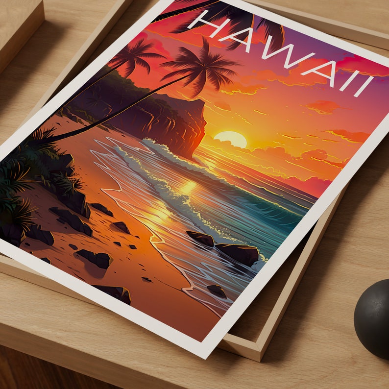 Hawaii Travel Poster, Maui Wall Art, Maui Print, Hawaii Poster, Island Print, Beach Poster, Hawaii Print