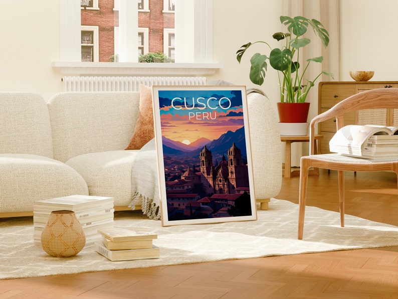 Cusco Travel Poster, Peru Wall Art, Peru Print, Cusco Poster, Peru Poster, City Poster, Cusco Art