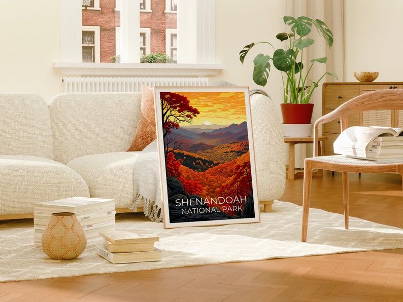 Shenandoah Travel Poster, Virginia Wall Art, Virginia Print, Shenandoah Poster, Virginia Poster, Nature Poster, Shenandoah Art