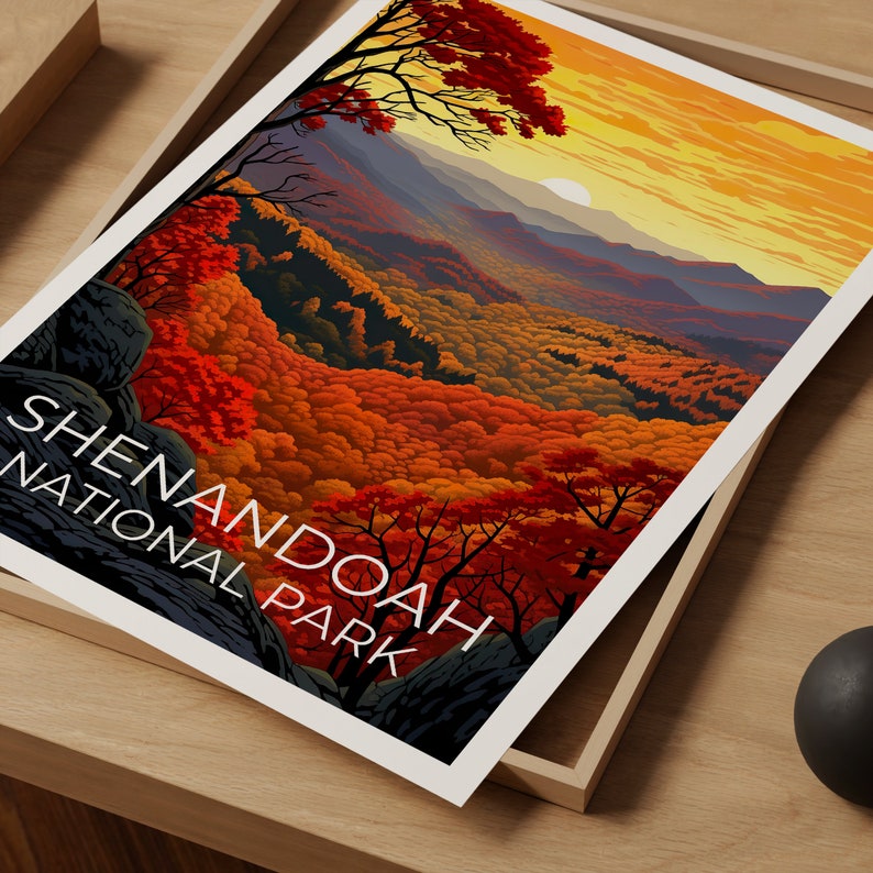 Shenandoah Travel Poster, Virginia Wall Art, Virginia Print, Shenandoah Poster, Virginia Poster, Nature Poster, Shenandoah Art