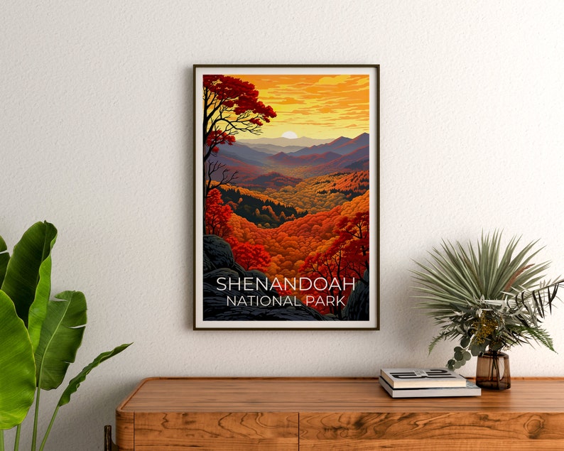 Shenandoah Travel Poster, Virginia Wall Art, Virginia Print, Shenandoah Poster, Virginia Poster, Nature Poster, Shenandoah Art