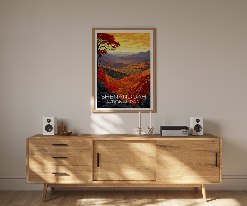 Shenandoah Travel Poster, Virginia Wall Art, Virginia Print, Shenandoah Poster, Virginia Poster, Nature Poster, Shenandoah Art
