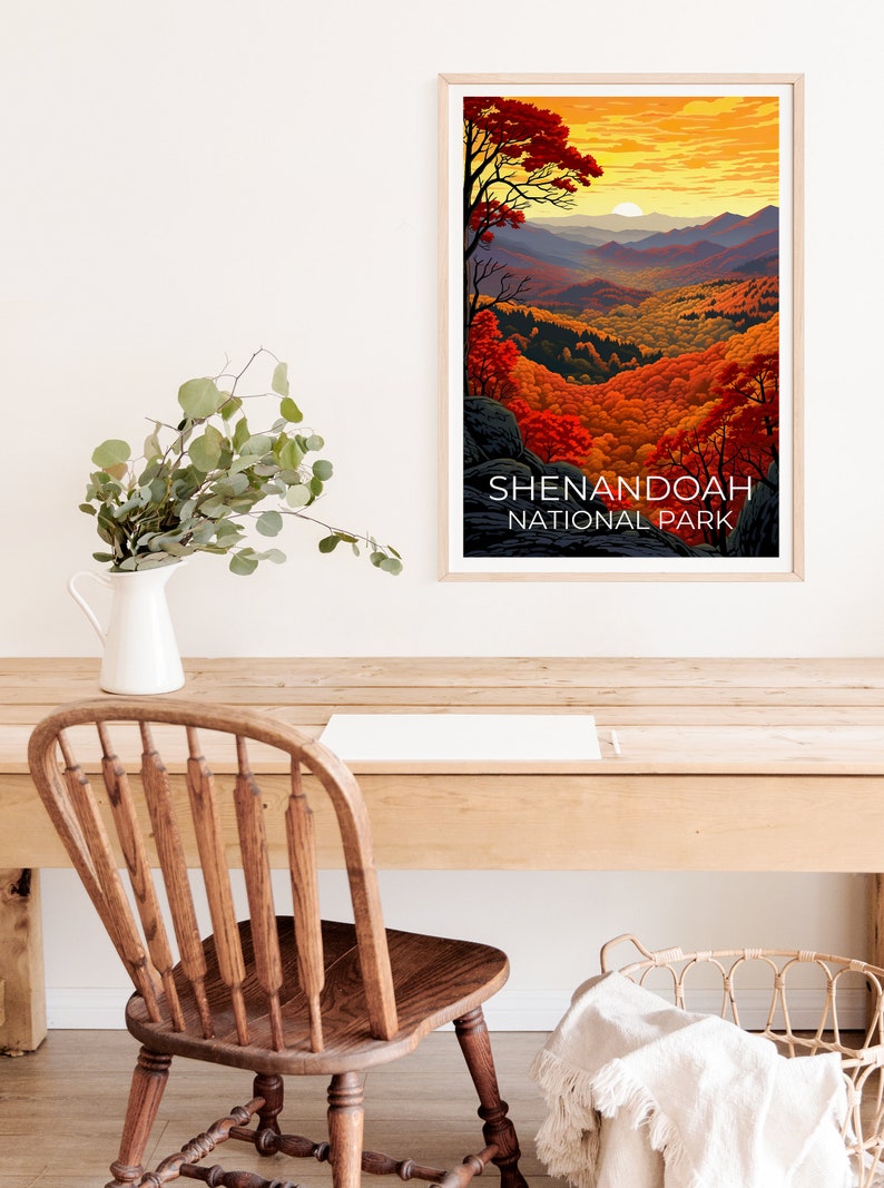 Shenandoah Travel Poster, Virginia Wall Art, Virginia Print, Shenandoah Poster, Virginia Poster, Nature Poster, Shenandoah Art