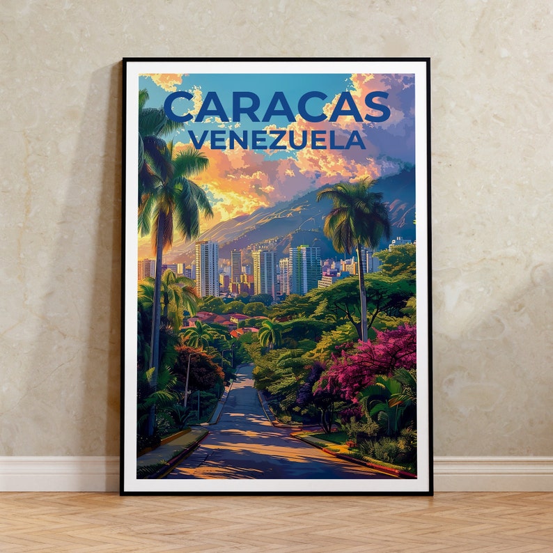 Caracas Poster, Caracas Print, Venezuela Poster, Venezuela Print, Caracas Travel Poster, Venezuela Art, Caracas Gift
