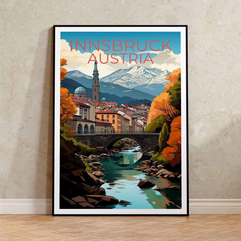 Innsbruck Poster, Innsbruck Print, Austria Art, Austria Print, Innsbruck Travel Poster, Austria Poster, Innsbruck Wall Art