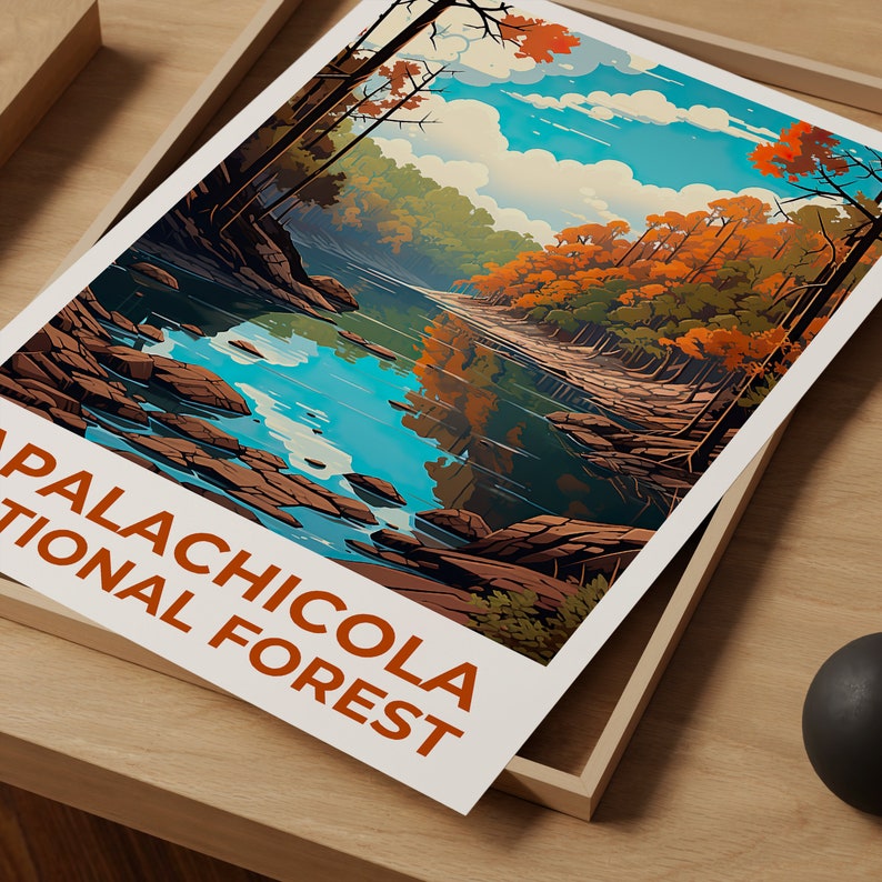 Apalachicola Forest Travel Poster, Florida Wall Art, Florida Print, Apalachicola Forest Poster, Apalachicola Forest Art