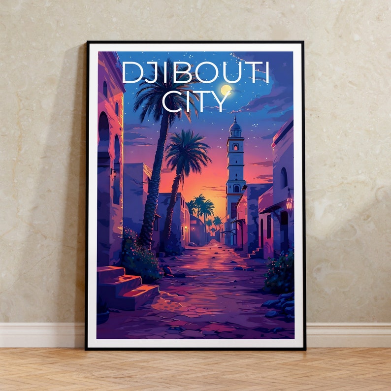 Djibouti City Poster, Djibouti City Print, Djibouti Poster, Djibouti Print, Africa Poster, Africa Print, Djibouti Art