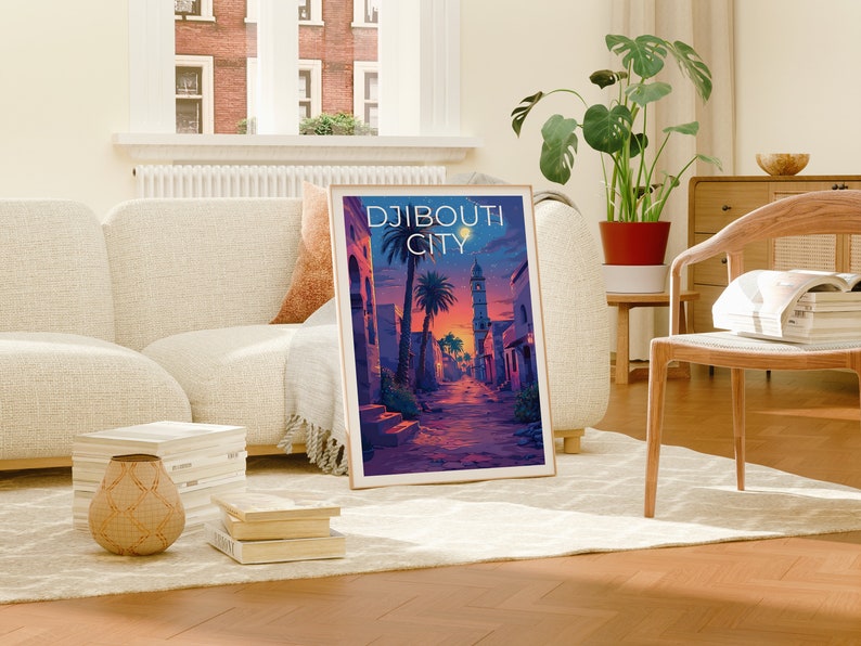 Djibouti City Poster, Djibouti City Print, Djibouti Poster, Djibouti Print, Africa Poster, Africa Print, Djibouti Art