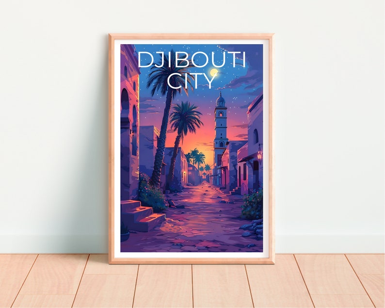 Djibouti City Poster, Djibouti City Print, Djibouti Poster, Djibouti Print, Africa Poster, Africa Print, Djibouti Art