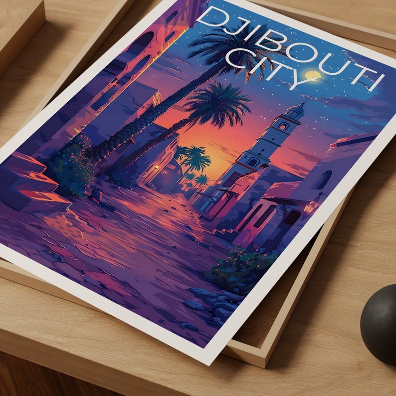 Djibouti City Poster, Djibouti City Print, Djibouti Poster, Djibouti Print, Africa Poster, Africa Print, Djibouti Art