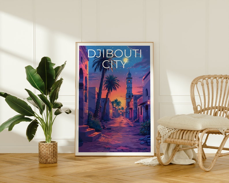 Djibouti City Poster, Djibouti City Print, Djibouti Poster, Djibouti Print, Africa Poster, Africa Print, Djibouti Art