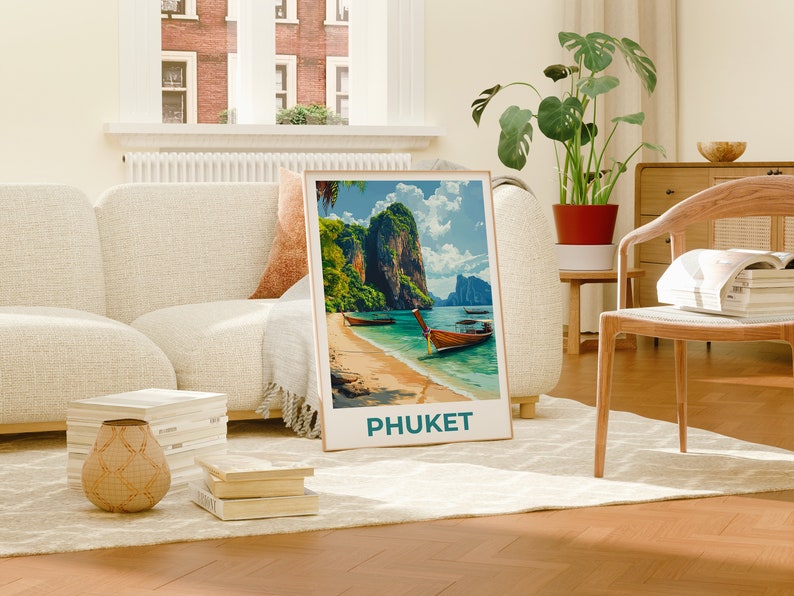 Affiche de Phuket, Impression de Phuket, Affiche de Thaïlande, Impression de Thaïlande, Affiche de voyage de Phuket, Art de Thaïlande, Art de Phuket