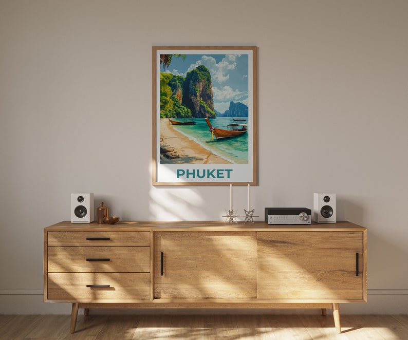 Affiche de Phuket, Impression de Phuket, Affiche de Thaïlande, Impression de Thaïlande, Affiche de voyage de Phuket, Art de Thaïlande, Art de Phuket