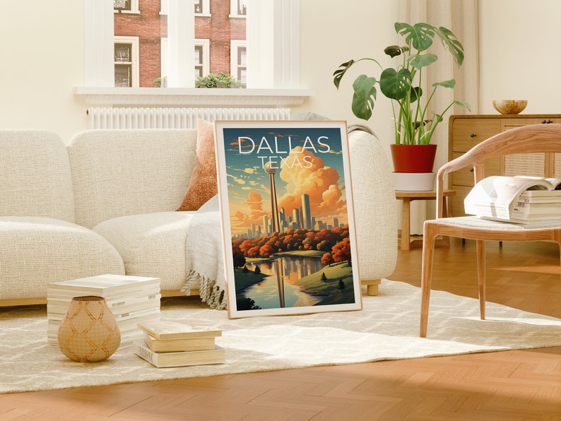 Dallas Travel Poster, Texas Wall Art, Texas Print, Dallas Poster, Texas Poster, Dallas Print