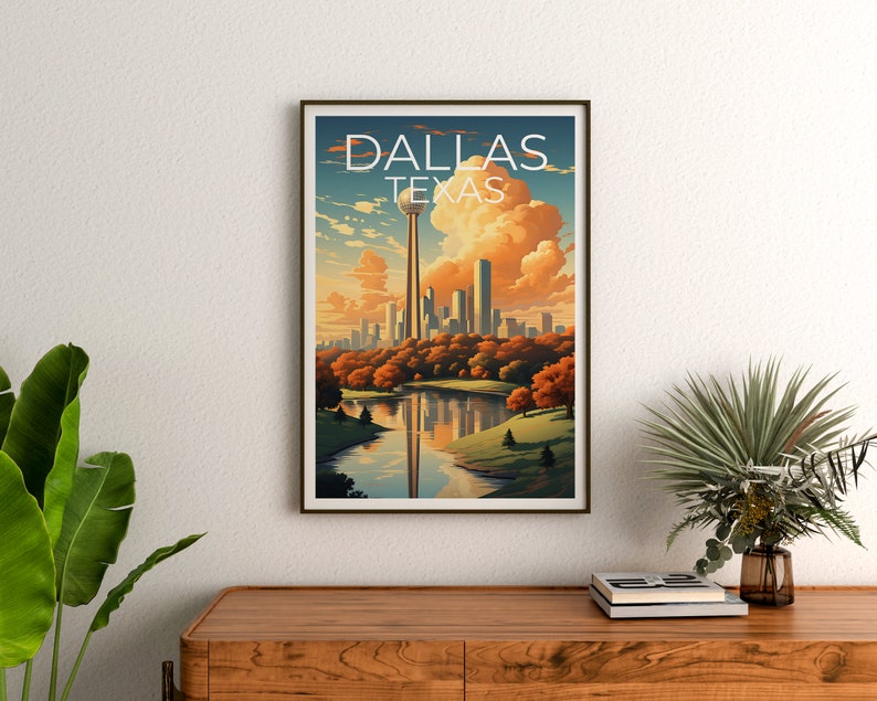 Dallas Travel Poster, Texas Wall Art, Texas Print, Dallas Poster, Texas Poster, Dallas Print