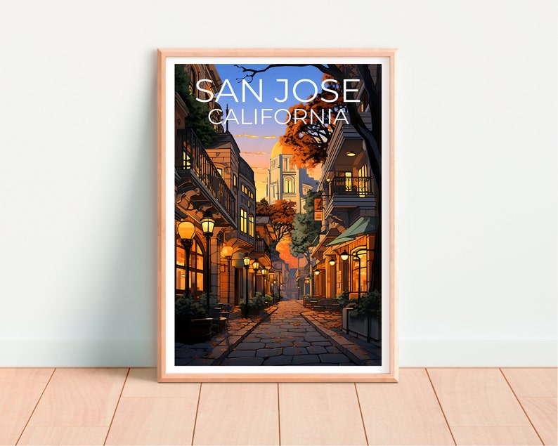 San Jose Travel Poster, California Wall Art, California Print, San Jose Poster, California Poster, City Print, San Jose Print