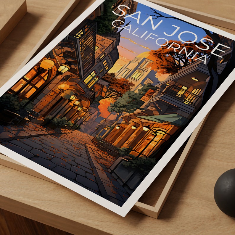 San Jose Travel Poster, California Wall Art, California Print, San Jose Poster, California Poster, City Print, San Jose Print