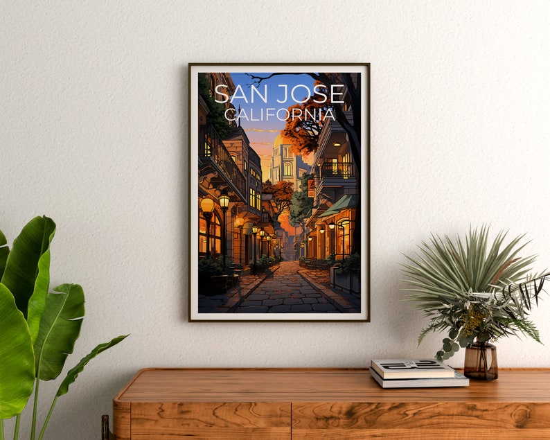 San Jose Travel Poster, California Wall Art, California Print, San Jose Poster, California Poster, City Print, San Jose Print