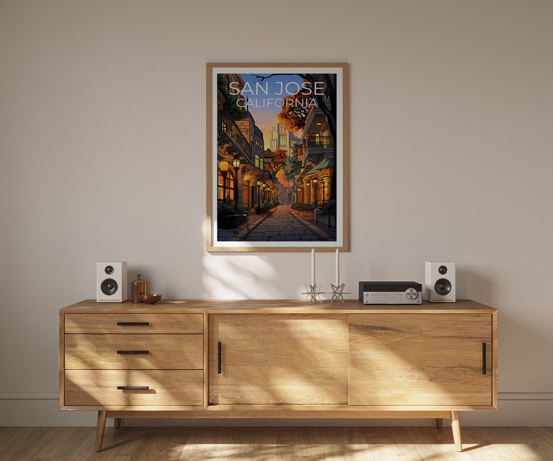 San Jose Travel Poster, California Wall Art, California Print, San Jose Poster, California Poster, City Print, San Jose Print
