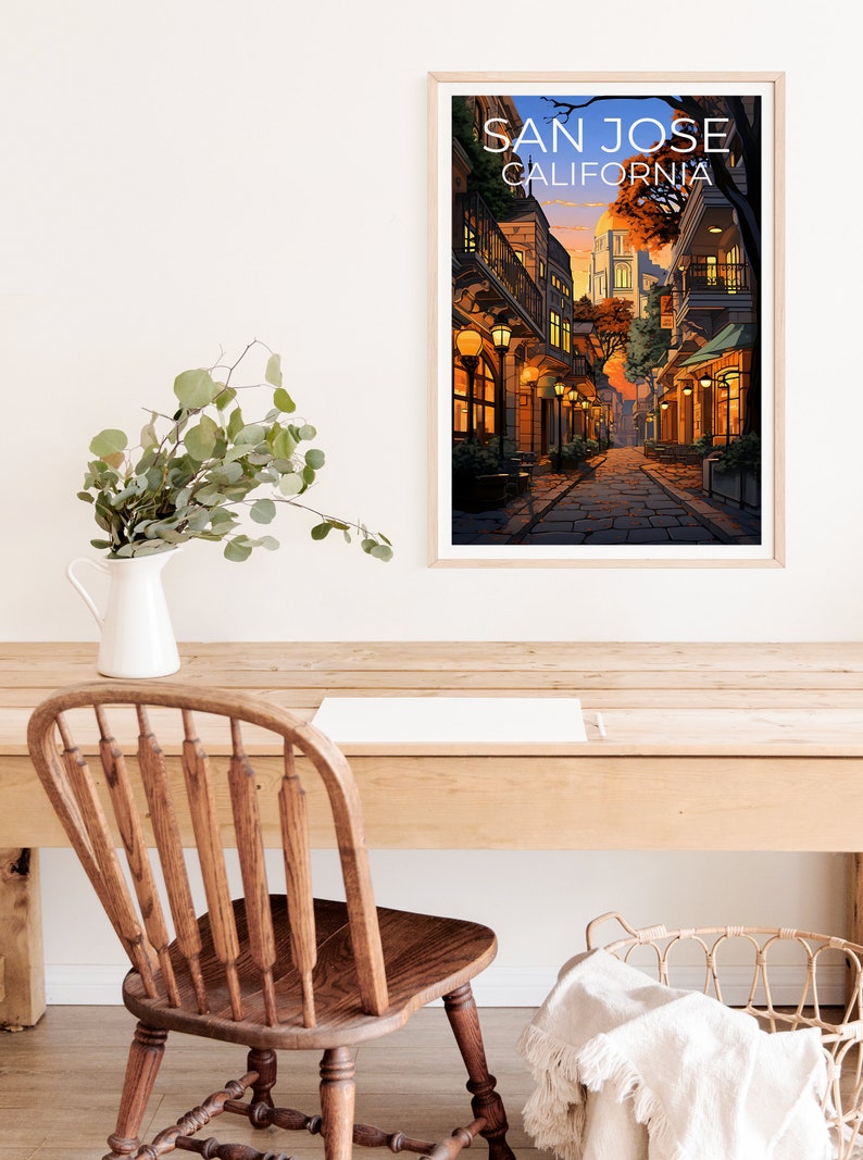 San Jose Travel Poster, California Wall Art, California Print, San Jose Poster, California Poster, City Print, San Jose Print