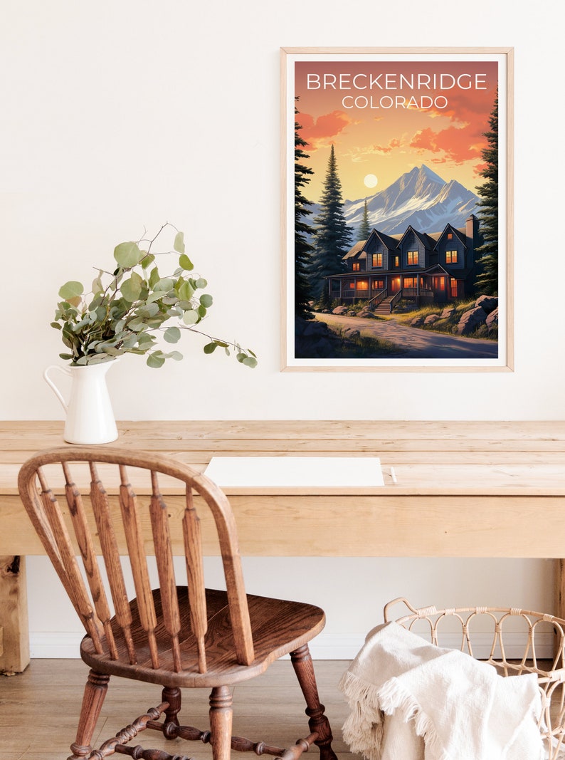 Breckenridge Travel Poster, Colorado Wall Art, Colorado Print, Breckenridge Poster, Colorado Poster, City Poster, Breckenridge Art