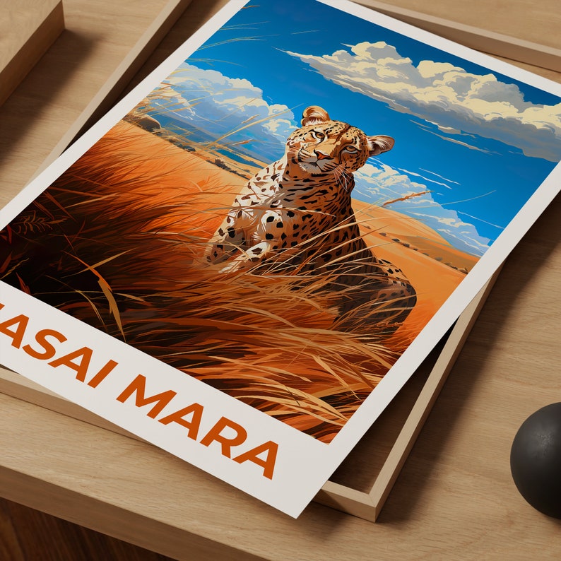 Masai Mara Travel Poster, Kenya Wall Art, Kenya Print, Masai Mara Poster, Africa Poster, Safari Poster, Masai Mara Art