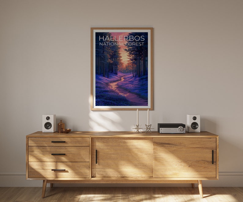 Hallerbos National Forest Poster, Hallerbos Print, Belgium Poster, Belgium Print, Bluebells Poster, Flower Poster, Hallerbos Art
