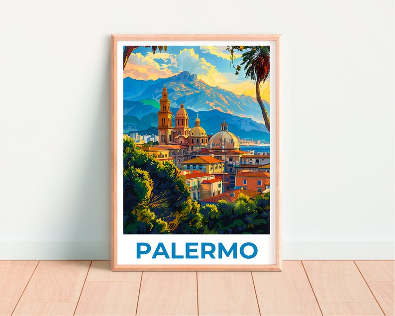 Palermo Poster, Palermo Print, Sicily Art, Italy Print, Palermo Travel Poster, Sicily Poster, Palermo Art