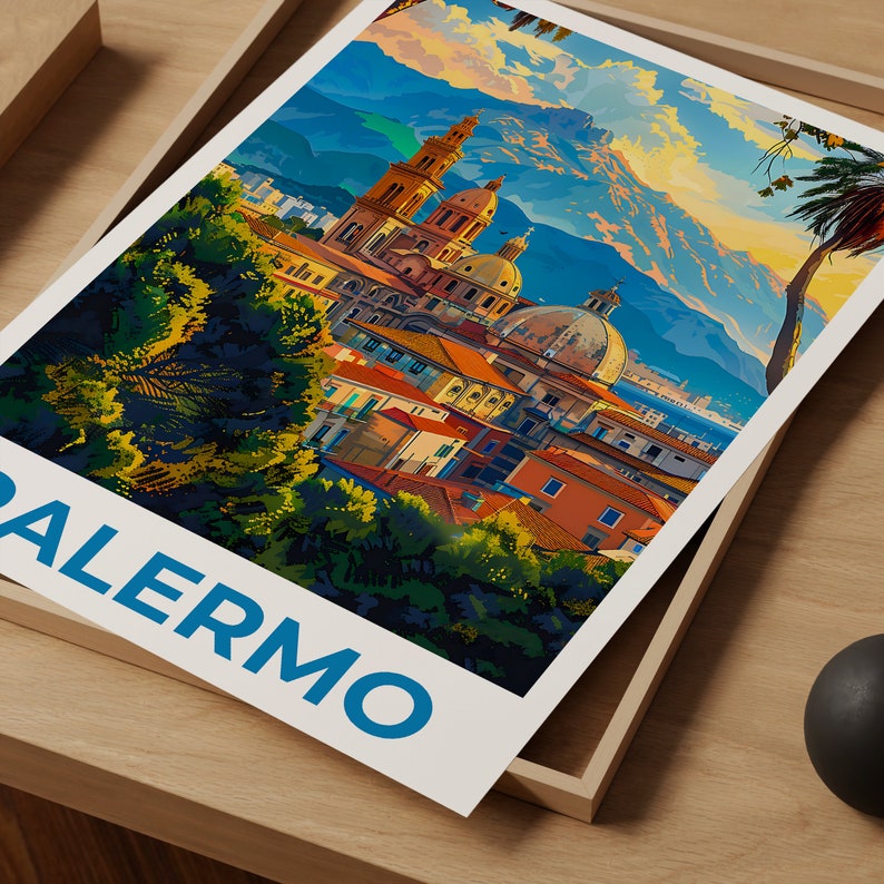 Palermo Poster, Palermo Print, Sicily Art, Italy Print, Palermo Travel Poster, Sicily Poster, Palermo Art