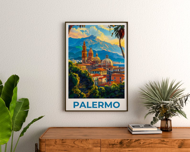 Palermo Poster, Palermo Print, Sicily Art, Italy Print, Palermo Travel Poster, Sicily Poster, Palermo Art