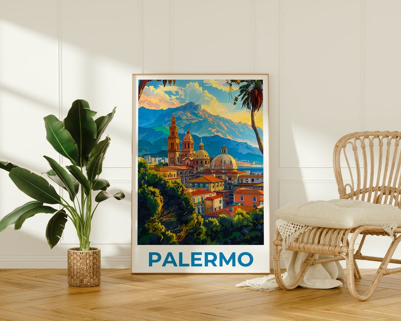 Palermo Poster, Palermo Print, Sicily Art, Italy Print, Palermo Travel Poster, Sicily Poster, Palermo Art