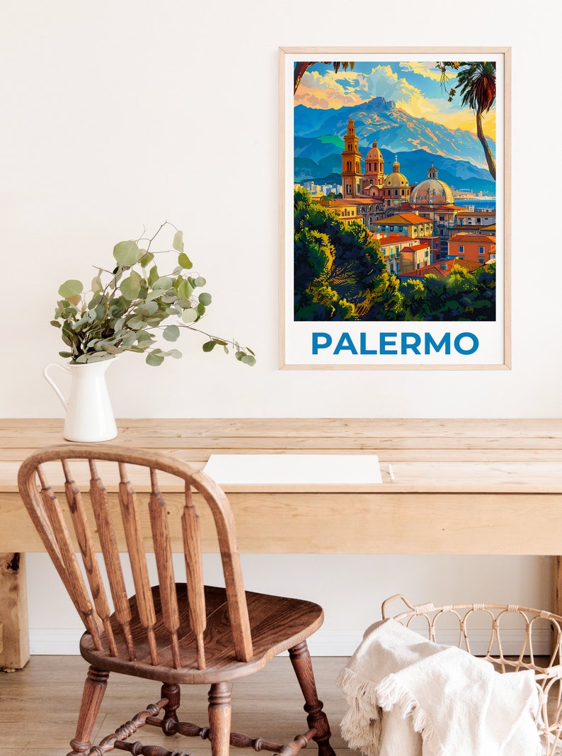 Palermo Poster, Palermo Print, Sicily Art, Italy Print, Palermo Travel Poster, Sicily Poster, Palermo Art