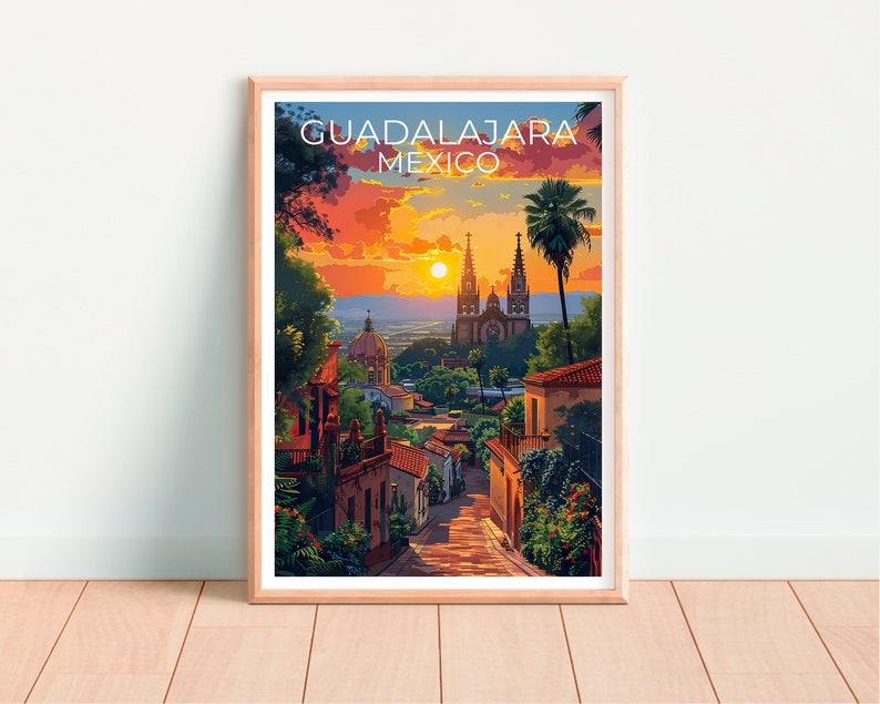 Guadalajara Poster, Guadalajara Print, Mexico Art, Mexico Print, Guadalajara Travel Poster, Mexico Poster, Guadalajara Art
