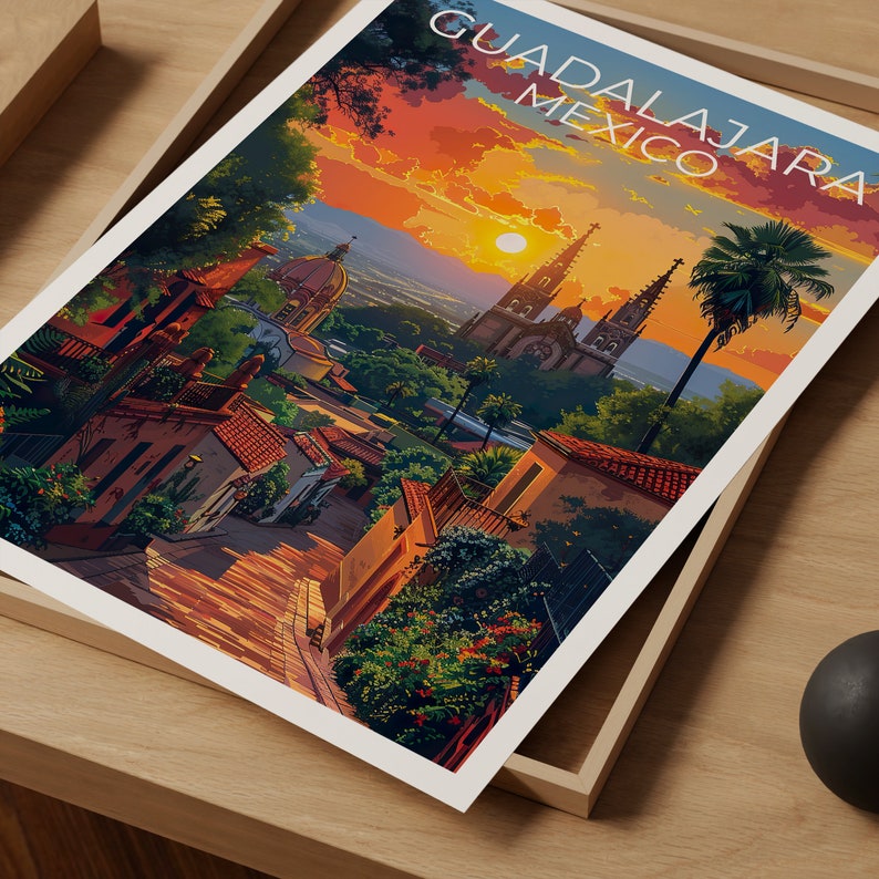 Guadalajara Poster, Guadalajara Print, Mexico Art, Mexico Print, Guadalajara Travel Poster, Mexico Poster, Guadalajara Art