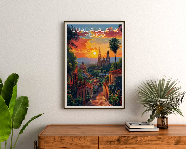 Guadalajara Poster, Guadalajara Print, Mexico Art, Mexico Print, Guadalajara Travel Poster, Mexico Poster, Guadalajara Art