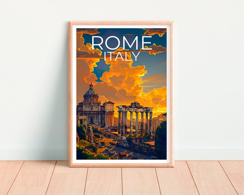 Rome Poster, Rome Print, Roman Forum Poster, Italy Print, Italy Poster, Rome Art, Rome Gift